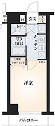菱和パレス青山南 1Kの間取図画像
