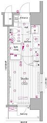 ガーラ・プレシャス代々木上原 1Kの間取図画像