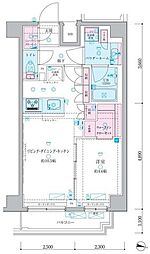 genoviaoshiage2 1LDKの間取図画像