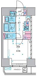 ジェノヴィア上野3スカイガーデン 1Kの間取図画像