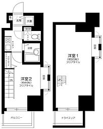 ロイヤルアメニティ池尻大橋 2Kの間取図画像