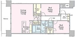 HARUMIFLAGPARKVILLAGEA棟 2LDKの間取図画像