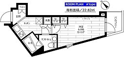 グランドコンシェルジュ用賀アジールコート 1Kの間取図画像