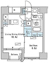ベルファース目黒 1LDKの間取図画像