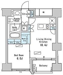 ベルファース目黒 1LDKの間取図画像