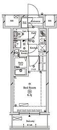 ラフィスタ川崎2 1Kの間取図画像