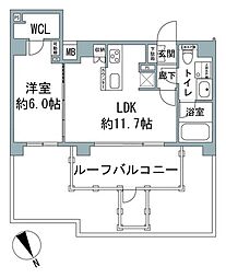 LEXE文京白山 1LDKの間取図画像