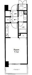 クリプトメリア目黒 1Kの間取図画像