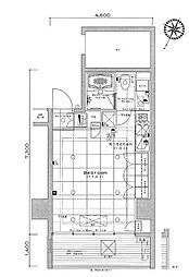 セルフィスタ渋谷 ワンルームの間取図画像