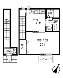 グランシャリオ 1DKの間取図画像