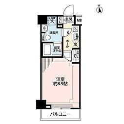 プレール・ドゥーク練馬中村橋 1Kの間取図画像