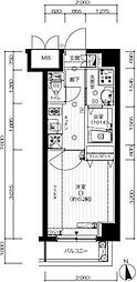 ビバリーホームズカキノキザカ 1Kの間取図画像