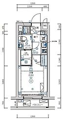 ARTESSIMOAKLLE 1Kの間取図画像