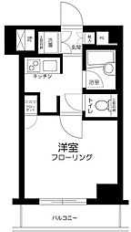 ルーブル中延弐番館 1Kの間取図画像