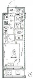 クレイシア戸越公園 1Kの間取図画像