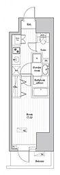 オーパスレジデンス武蔵小山 1Kの間取図画像