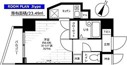ステージファースト三宿 1Kの間取図画像