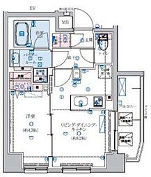 江東区扇橋3丁目マンション 1LDKの間取図画像