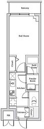 Nステージ下総中山 1Kの間取図画像
