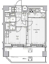 プレミアムキューブG北新宿 2Kの間取図画像