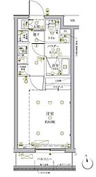 CRACIAIDZ新宿落合DEARCOURT 1Kの間取図画像