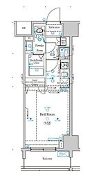 グランシアタワー亀戸 ワンルームの間取図画像