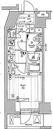 PREMIUMCUBEG渋谷神南 1Kの間取図画像