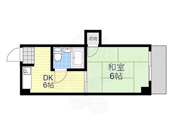 大阪府東大阪市長堂３丁目(賃貸マンション1DK・7階・26.30㎡)の写真 その2