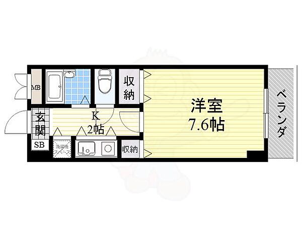 サンモール ｜大阪府東大阪市長堂１丁目(賃貸マンション1K・11階・22.98㎡)の写真 その2