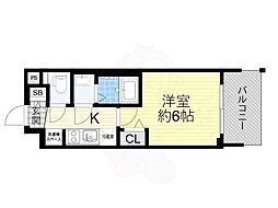 Osaka Metro今里筋線 今里駅 徒歩7分の賃貸マンション 7階1Kの間取り