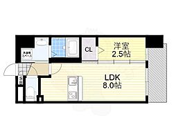 大阪市東成区玉津2丁目マンション 1LDKの間取図画像
