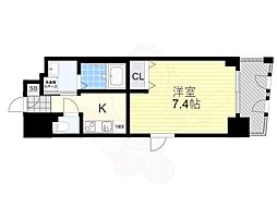 エイペックス四天王寺2 1Kの間取図画像