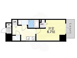 Metrosa谷町六丁目North 1Kの間取図画像