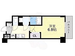 大阪市中央区安堂寺町1丁目マンション 1Kの間取図画像