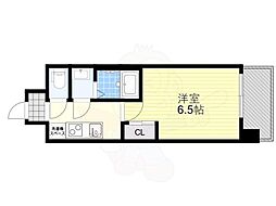 ブランシエスタ森ノ宮 1Kの間取図画像