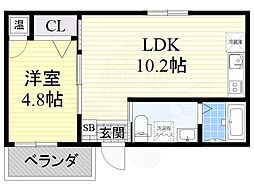 FmaisonLORE5番館 1LDKの間取図画像