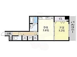 アウラ 1DKの間取図画像