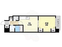 グランカリテ日本橋2 1DKの間取図画像
