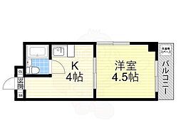 ロイヤル小路 1Kの間取図画像