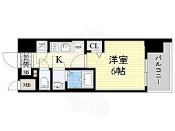 レジュール-HOSAKA新深江 1Kの間取図画像