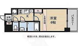 アクアプレイス天王寺2 1Kの間取図画像