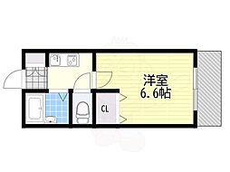 ウエストリバープラザ 1Kの間取図画像