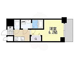 ARCOBALENO OSAKA FUSE 1Kの間取図画像