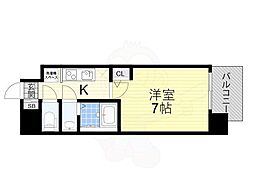 プラ・ディオ新深江 1Kの間取図画像