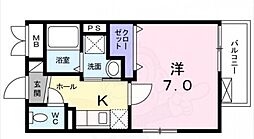 トレーデ 1Kの間取図画像