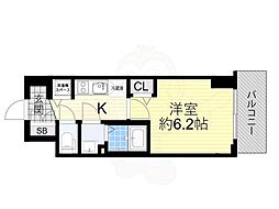 プレサンス松屋町グレース 1Kの間取図画像