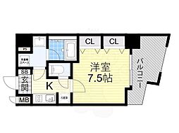 セイワパレス森ノ宮中央 1Kの間取図画像