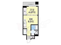 Vinoプレジオ本町 1DKの間取図画像