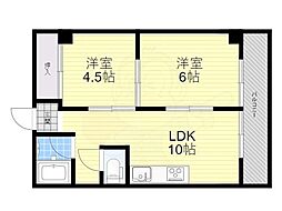 ニューライフ赤坂 2LDKの間取図画像