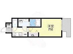 大阪市阿倍野区天王寺町北2丁目マンション 1Kの間取図画像